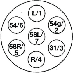 Gniazdo 7-styk. 12V z tworzywa