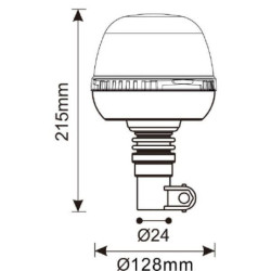 Lampa błyskowa LED, na uchwyt DIN, EMC