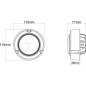 Lampa robocza LED, okrągła 36W 4000lm 10/30V Ø 119 mm z wtyczką AMP 2-pin światło rozproszone 3 LED Kramp