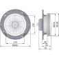 Reflektor przedni halogenowy, okrągły 12/24V H4, R2, W5W Ø 139 mm 131x75 mm Kramp