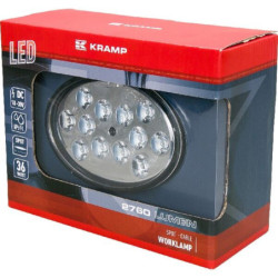 Lampa robocza LED, owalna 36W 2760lm 10/30V światło skupione 12 LED Kramp