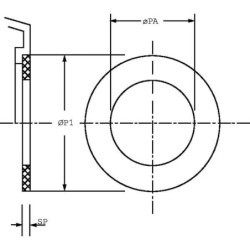 Pierścień centrujący Ø 36.5x71.9x2 mm DIN 125a MP Filtri