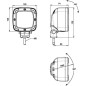 Lampa robocza LED, kwadratowa 15W 1800lm 12-55V światło rozproszone 9 LED Kramp