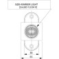 Lampa obrysowa LED, 0.7/1.4W 12/24V biała/pomarańczowa/czerwona 3 LED Kramp