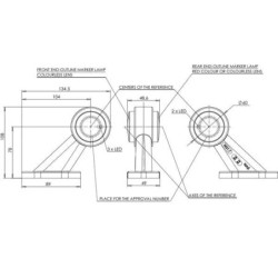 Lampa obrysowa LED, prawa, 12/24V Kramp