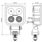 Lampa robocza LED, kwadratowa, 10/30V 9W 1000 lm niebieska, zestaw 2 szt. 4 LED Kramp