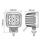 Lampa robocza LED, kwadratowa, 42W 3780 lm 10/30V światło rozproszone 6 LED Kramp