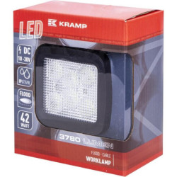 Lampa robocza LED, kwadratowa, 42W 3780 lm 10/30V światło rozproszone 6 LED Kramp