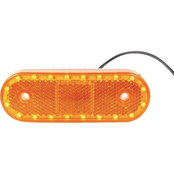 Lampa obrysowa LED, prostokątna, 12/24V z przewodem i uchwytem Kramp