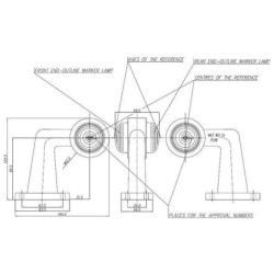 Lampa obrysowa 12/24V 125.5x124x68 mm gopart