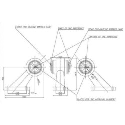 Lampa obrysowa 12/24V 108x132x68 mm gopart