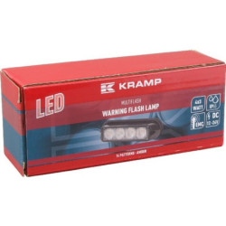 Lampa ostrzegawcza LED, 12W 12/24V pomarańczowa przykręcana 4 LED Kramp