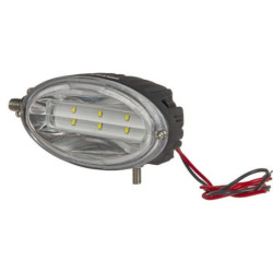 Lampa robocza LED, owalna 30W 2400lm z wtyczką Deutz, światło rozproszone 6 LED Kramp