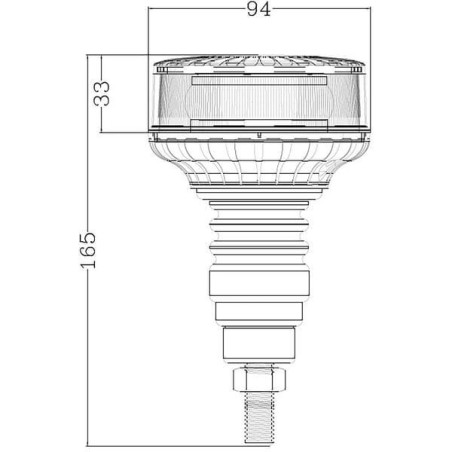 Lampa błyskowa LED LP, mocowana na uchwyt DIN, elastyczna