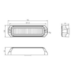 Lampa ostrzegawcza LED, 12W 12/24V pomarańczowa przykręcana 4 LED Kramp