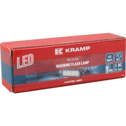 Lampa ostrzegawcza LED, 12W 12/24V pomarańczowa przykręcana 4 LED Kramp