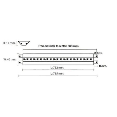 Listwa LED narożna 75 cm 12V