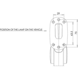 Lampa obrysowa LED, lewa 12/24V Kramp