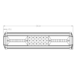 Lampa robocza długa LED, 81W, 7290lm, prostokątna, 12/24V z przewodem, Combo, 54 LED Kramp