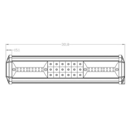 Lampa robocza długa LED, 81W, 7290lm, prostokątna, 12/24V z przewodem, Combo, 54 LED Kramp