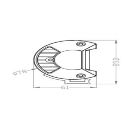 Lampa robocza długa LED, 81W, 7290lm, prostokątna, 12/24V z przewodem, Combo, 54 LED Kramp