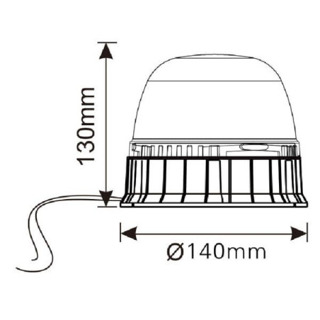 Lampa błyskowa LED, 43.2W 12/24V przykręcana Kramp