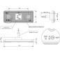 Lampa obrysowa LED, 0.4/0.7W prostokątna, 12/24V pomarańczowa, 3 LED gopart