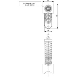 Lampa obrysowa LED, prawa, 0.7/1.4W 12/24V biała/pomarańczowa/czerwona 3 LED Kramp