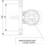 Lampa obrysowa LED, 0.7/1.4W 12/24V biała/pomarańczowa/czerwona 3 LED Kramp