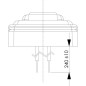 Lampa obrysowa LED, 0.5/1W prostokątna, 12/24V biała 4 LED gopart