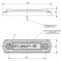 Lampa obrysowa LED, 0.5/1W prostokątna, 12/24V biała 4 LED gopart