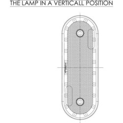 Lampa obrysowa LED, prostokątna, 12/24V z przewodem i uchwytem Kramp