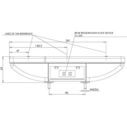 Lampa tylna zespolona LED, lewa, prostokątna, 12/24V 5-pinowa Kramp