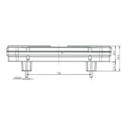 Lampa tylna zespolona LED, lewa, prostokątna, 12/24V Kramp