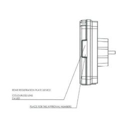 Lampa tylna zespolona LED, lewa, prostokątna, 12/24V Kramp