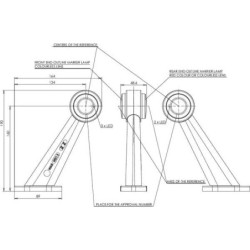 Lampa obrysowa LED, lewa 12/24V Kramp