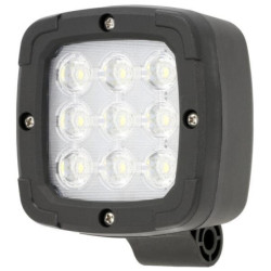 Lampa robocza LED, kwadratowa 15W 1800lm 12/55V z wtyczką Deutsch, światło rozproszone 9 LED Kramp