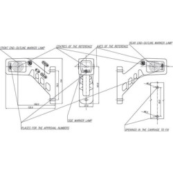 Lampa obrysowa LED, prawa, 12/24V Kramp