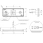 Lampa obrysowa LED, 0.4/0.7W prostokątna, 12/24V czerwona, 3 LED gopart