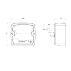 Lampa tylna zespolona LED, kwadratowa 12/24V