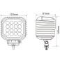 Lampa robocza LED, kwadratowa, 48W 4000 lm 10/30V światło skupione Kramp