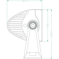 Lampa robocza łukowa LED, 72W, 6120lm, prostokątna, 12/24V, z wtyczką Deutsch, Combo, 24 LED Kramp