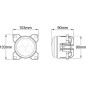 Lampa robocza LED, okrągła 42W 4200lm 10/30V z wtyczką Deutsch + H11 światło rozproszone Kramp