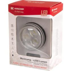 Lampa robocza LED, okrągła 42W 4200lm 10/30V z wtyczką Deutsch + H11 światło rozproszone Kramp