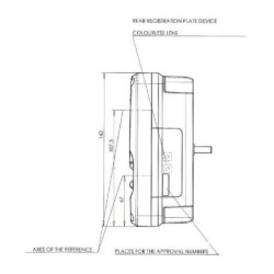 Lampa tylna zespolona LED, lewa, prostokątna, 12/24V 5-pinowa Kramp