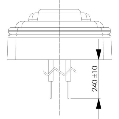 Lampa obrysowa LED, 0.5/1W prostokątna, 12/24V czerwona 4 LED gopart