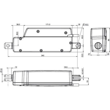 Element wykonawczy 12 V S=100