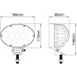 Lampa robocza LED, owalna 65W 5200lm 10/30V z wtyczką Deutsch 2-pin światło rozproszone 13 LED Kramp