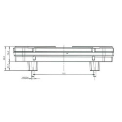 Lampa tylna zespolona LED, prawa, prostokątna, 12/24V Kramp