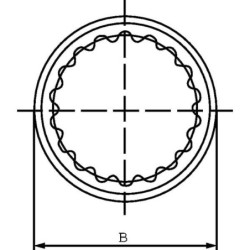 "Adapter między wałem pompy i napędem 1""SAE 6B L=5"